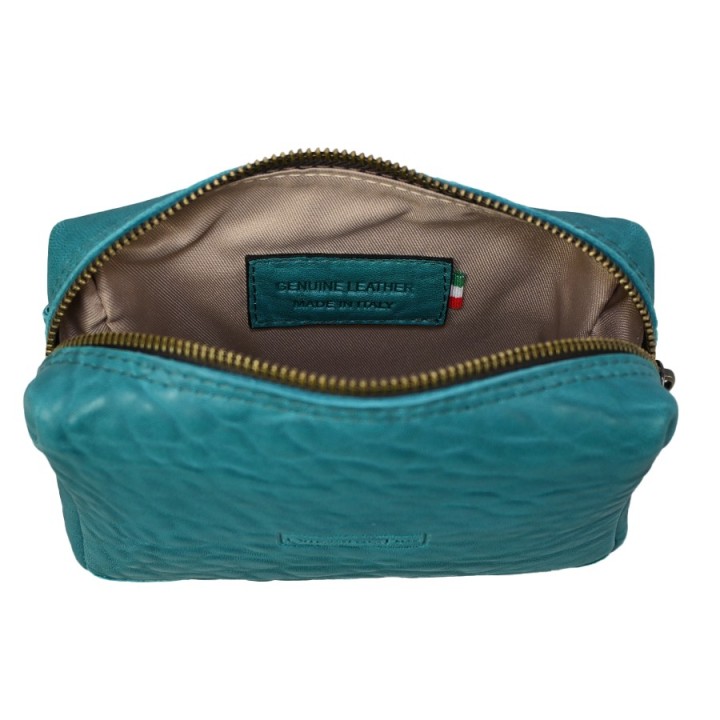 Borsa in pelle NEMO turchese