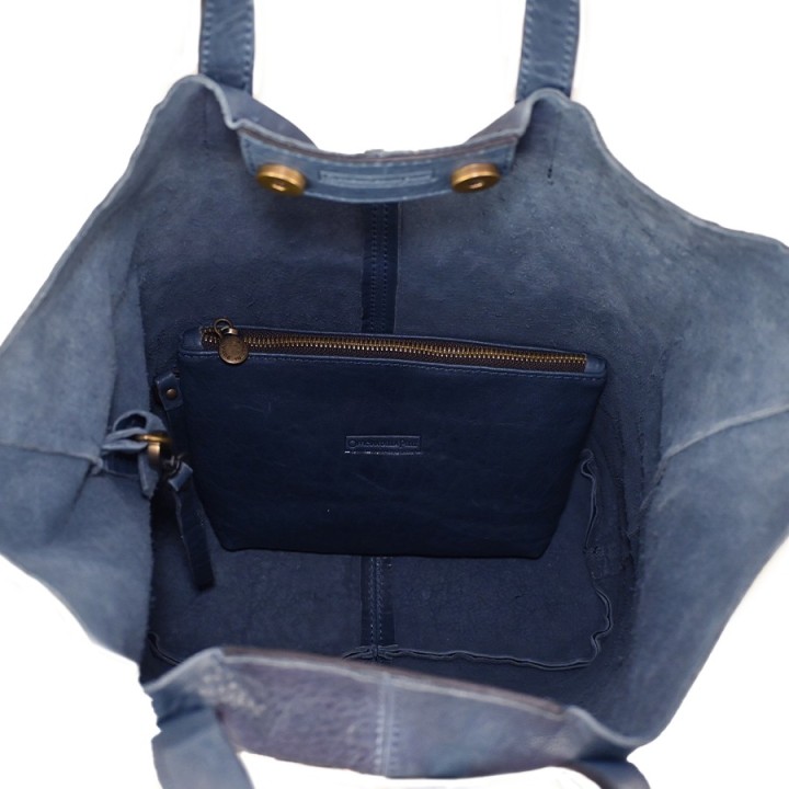 Borsa in pelle conciata al vegetale. Fatto a mano Made in Italy