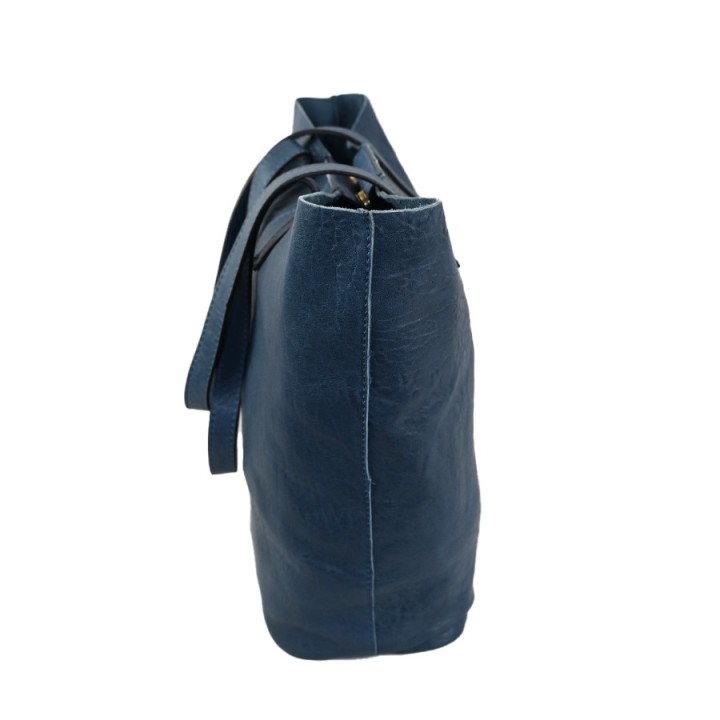 Borsa in pelle conciata al vegetale. Fatto a mano Made in Italy