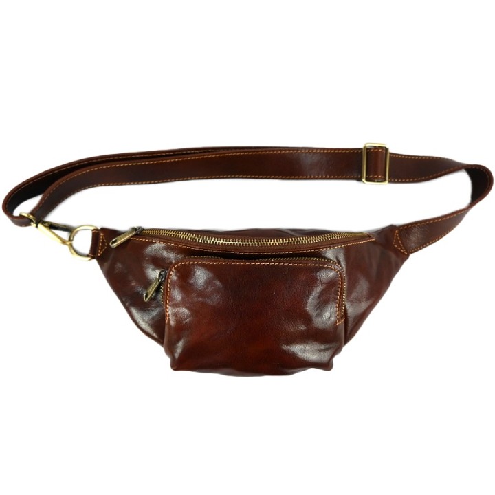 Sac banane en peau de vachette. Fait main. Fabriqué en Italie. Vente en ligne