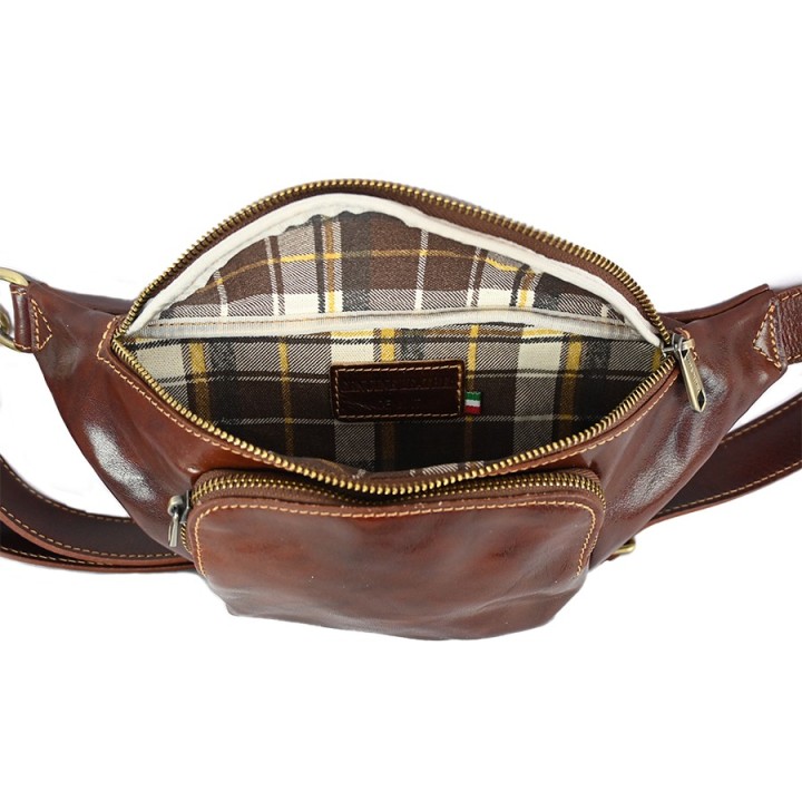 Vegetable tanned cowhide pouch. Handmade. Made in Italy. Online shop