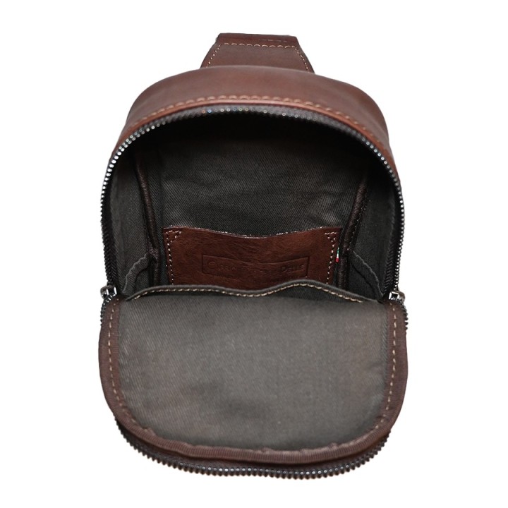 Monospalla in pelle ULMA fatto a mano. Made in Italy. Vendita online.