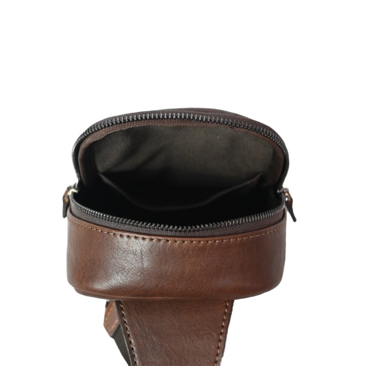 One-Shoulder-Tasche aus handgefertigtem ULMA-Leder. Hergestellt in Italien. Online-Verkauf.
