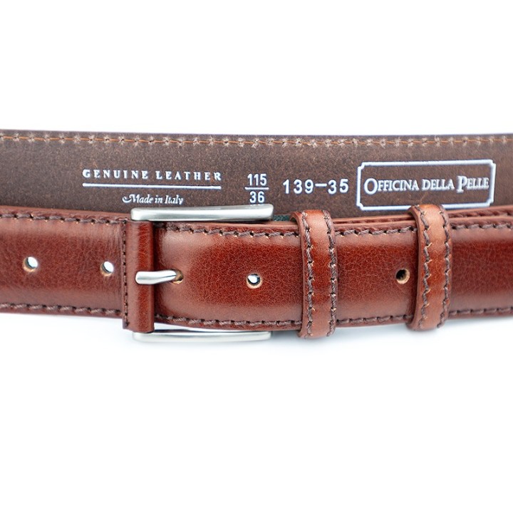 Vegetable-tanned cowhide belt. Handmade. Made in Italy. Online shop