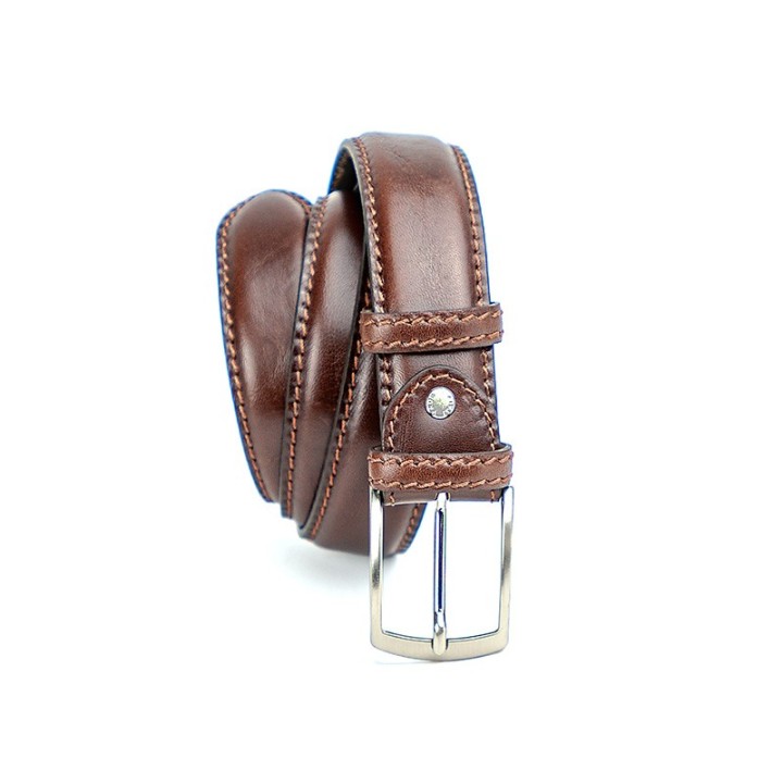 Cintura in pelle bovina 3,5 cm fatto a mano Made in Italy