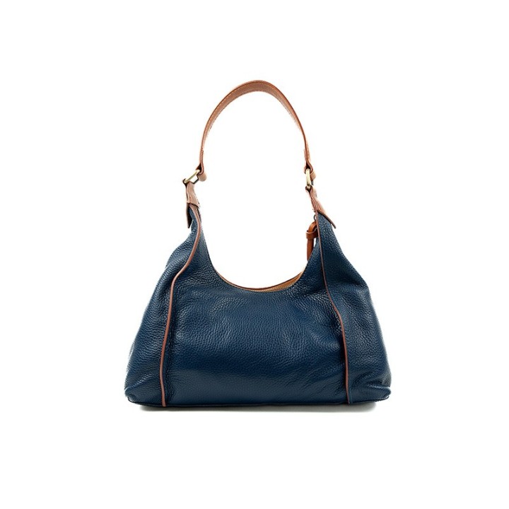 Borsa in vera pelle Luna. Made in Italy. Fatto a mano. 34x31x12 cm