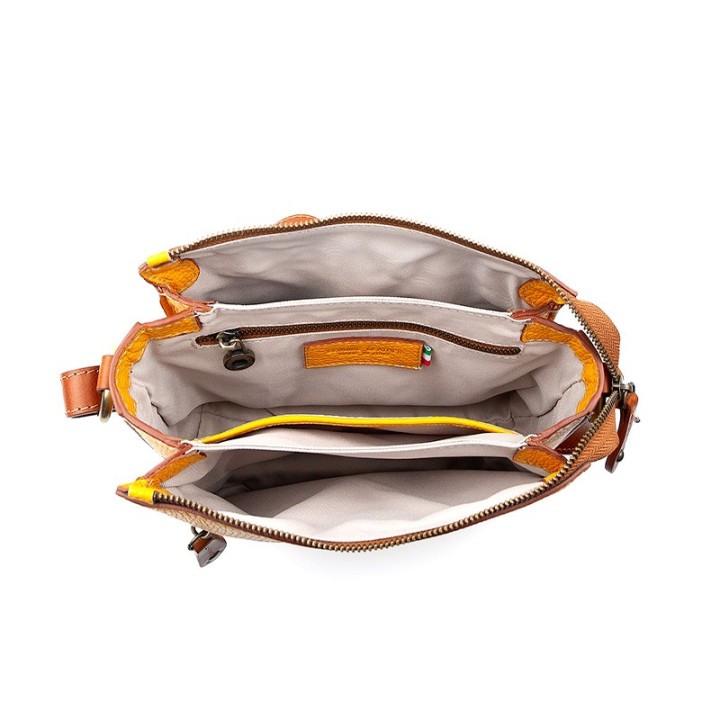 Borsa in pelle Ambra. Fatta a mano. Made in Italy. Vendita online.