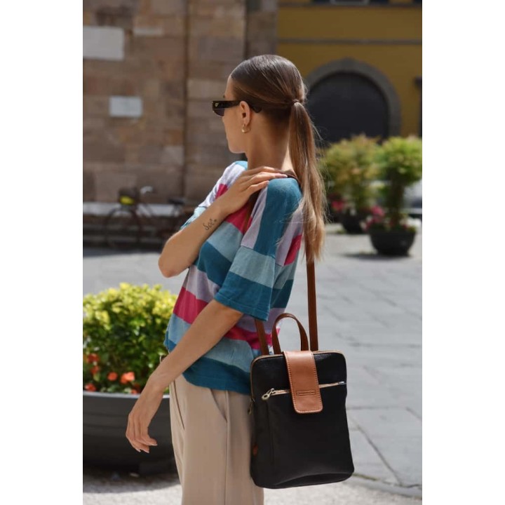 Zaino / Borsa in pelle Iside. Made in Italy. Fatta mano. Vendita online.